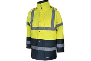 Marel Winter Warnjacke Warnschutz Pilotenjacke Arbeitsjacke Warnschutzjacke (BLIZAR-GELB)