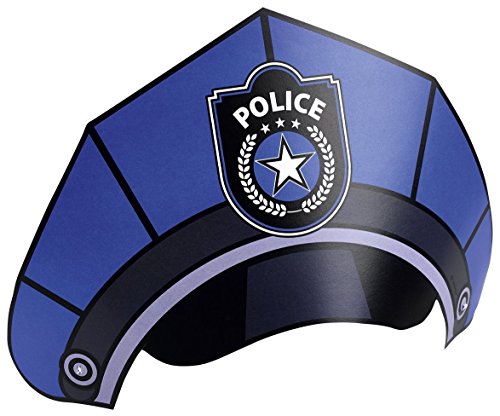 78-teiliges Deko-Set * POLIZEI * für Kindergeburtstag und Motto-Party / mit LED-Blaulicht + Tischdecke + Girlande + Partyhütchen + Konfetti + Luftschlangen + Luftballons / Kinder Geburtstag Polizisten - 5