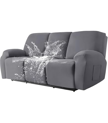 Housse De Fauteuil Relax Velours - 4/6/8 Pièces - Lavable - Pour Canapé Inclinable Manuel/Électrique