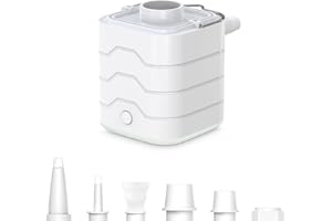 Gokilife Electric Air Pump for Inflatables, Rechargeable 1600mAh Battery Electric Pump with 6 Nozzles, Mini Pumps for Pool Floats Air Bed