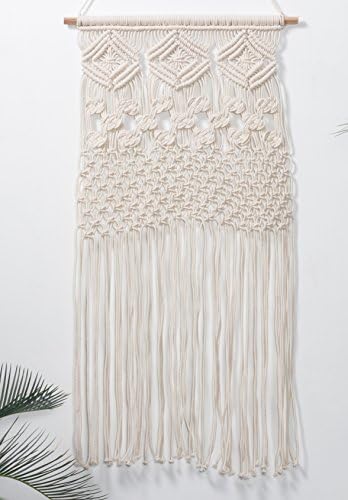 Craftura Macrame Wall Hanging - Handmade Macrame Art - Woven Wall Tapestries- Boho Wall Decor- Textile Wall hanging – 36”L X 18”W