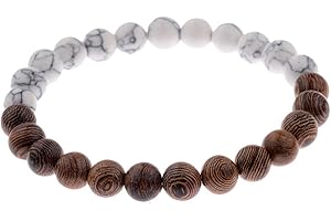 EXINOX Pulsera Tibetana de Cuentas de Sándalo | Hombre Mujer | Pulsera Tradicional Budista