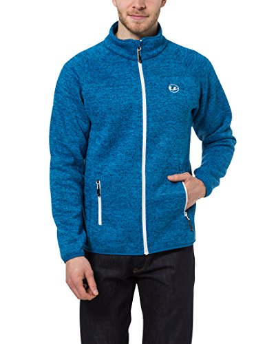 Ultrasport Herren Strickfleece Jacke Snug, Blau Danube/Wei, M, 11106
