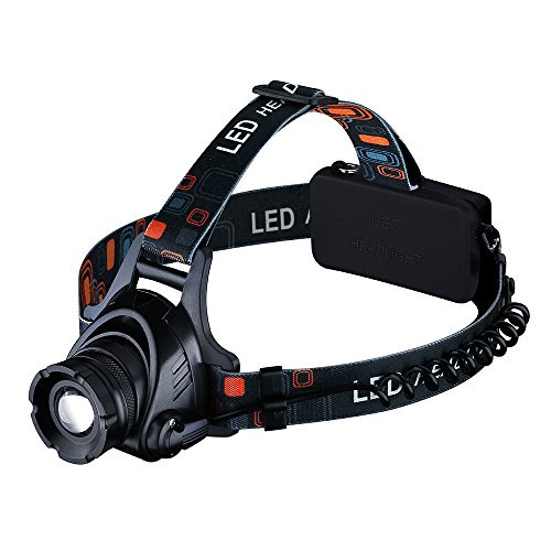 Topop LED Stirnlampe Kopflampe 1000lm Scheinwerfer Kopfleuchte mit CREE T6 Chip, drei Modi, Ideal für die Auto-Reparatur, Notfall, Stromausfall, Bauarbeiten, Höhlenforschung, Camping, Lesen, Fahrradfahren, Jagen, Nachtwanderung