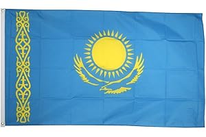 Digni Drapeau Kazakhstan - 90 x 150 cm Sticker Gratuit