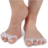 Silikon Ayak 5 Parmak Ayırıcı Koruyucu Parmağı Ayıran 1 &Ccedil;ift Beyaz