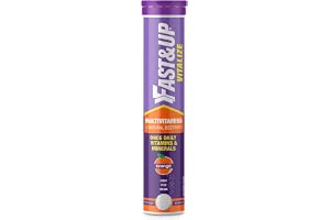 Fast&Up Daily Multivitamins (20-Day Pack, Tasty Orange Flavor) 21 Fast-Acting Vitamins & Minerals, with Vit C, D, and Iron for Immunity, Energy & Heart Health Suitable for both, Men & Women