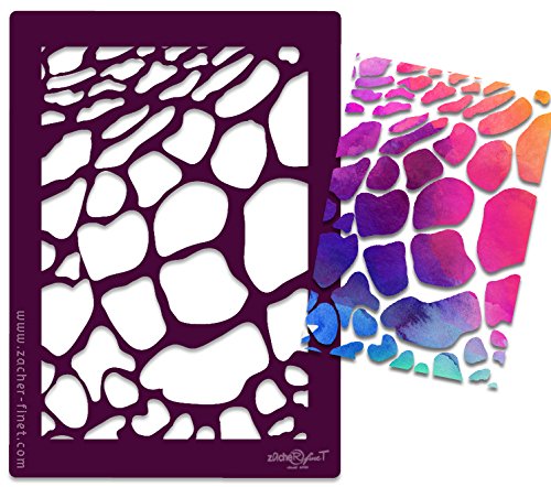 Schablone - Scrapbookingschablone - aus festem Material - WIEDERVERWENDBAR für Textildesign , Papierarbeiten , als Airbrushschablone und viele andere kreative Anwendungen - Giraffe - von zAcheR - fineT - Tierfell Tiermuster