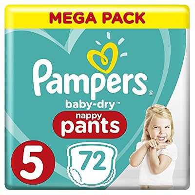 Pampers - Baby Dry Pants - Couches-culottes Taille 5 (12-17 kg) - Mega Pack (x72 culottes)