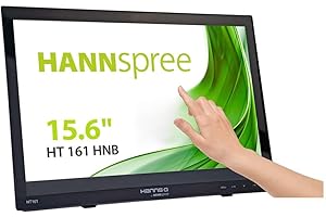 Hannspree HT HT161HNB 15.6" 1366 x 768Pixeles Multi-touch Mesa Negro - Monitor (39,6 cm (15.6"), 12 ms, 220 cd / m², 500:1, Capacitiva, 1366 x 768 Pixeles)