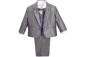 Lito Angels Completo Elegante per Bambino Bimbo Neonato Maschio, Smoking per Matrimonio Cerimonia, Blu Reale/Nero/Avorio/Bianco
