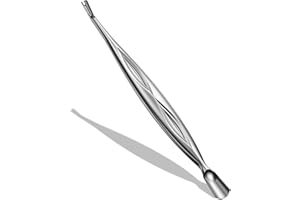 ‎BEZOX BEZOX 2 in 1 Nagelhautschieber und trimmer mit Gabel – Professionelles Nagelhautentfernungswerkzeug aus Edelstahl für schmerzfreie Maniküre und Pediküre (Silber)