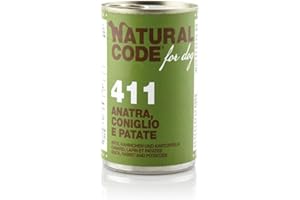 Natural Code Per Cane da 400 G, Anatra, Coniglio e Patate