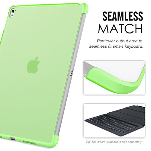 MoKo Hülle für iPad Pro 9.7 – Ultra Slim Translucent Hart Polycarbonate Schale Schutzhülle Case Cover für Apple iPad Pro 9.7 Zoll 2016 Modell Tablet, Matt Grün (Auch für iPad Pro Offizielle Tastatur) - 8