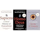 Yuval Noah Harari 3 Book Set Collection: Sapiens, Homo Deus & 21 Lessons for the 21st Century