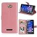 Produktbild Hülle BQ Mobile BQs-5070 Magic, CaseforYou [PU-Leder][Magnetverschluss][Standfunktion] Slim Stoßfest Anti-Rutsch Staubdicht Drop-Schutz Handytasche Flip Case Bookstyle klapphülle Brieftasche Handy Schutzhülle für BQ Mobile BQs-5070 Magic mit Kartenschlitz (Rosa)