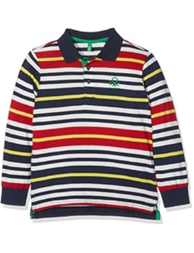 United Colours of Benetton Jungen Poloshirt L/S Polo Shirt, Mehrfarbig (Multicolor White,Blue, Red 903), Gr. 11...