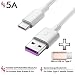 Produktbild Super Kabel für Huawei Mate 9 Original Mate 9 Kabel 9 Pro Kabel, Typ C USB Datenkabel Super QC Kabel für Huawei Mate 9 P10 oder neue Version (Max 4,5 V5 A, weiß)