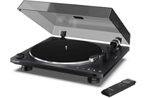 SHARP RP-TT100 Automatic Turntable with Bluetooth-Out & USB-C Recording | Built-In Pre-Amp, 33⅓ & 45 RPM Speeds, Fully Automatic Tonearm | AT-3600LA Cartridge Includes Remote Control - In Matt Black