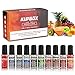 Produktbild Kupbox E Liquids ohne Nikotin, E-liquid 10 x 10ml, E-Zigaretten Liquid Set E-Juice Nikotinfrei,Premium Liquid Vape.10X10ml.10 verschiedene MIX Geschmack: Apfeleis, Eis-Mango, Erdbeer-Caska, schwarzen Johannisbeeren Smoothie, Blaubeeren-minze, rote Eis-Grapefruit, Minze-Zitrone, Heisenberg, Traubenminze, Pfefferminze,