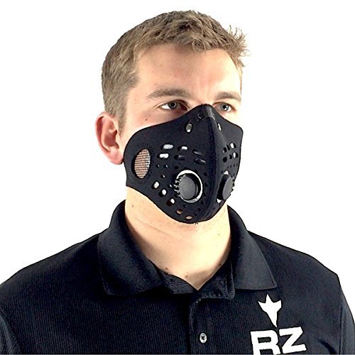 RZ Mask Bonus Pack w/5 filters, Model M1, Black, Size Regular by RZ Mask