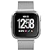 Produktbild Hunpta@ Mode Sport Edelstahl Armband mit Metallverbindern für Fitbit Versa(6,7-8,1inch) (Silber)