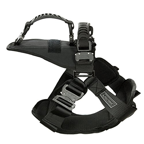 Preisvergleich Produktbild Fusion Petse Trekker Einstellbare Military Tactical Police K9 Ergonomische Doppelgriff Hundegeschirr Hunting Wache Canine Schwarz