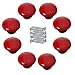 Produktbild FBSHOP(TM) 8xNeu 33mm Rot Keramik Kreative Türknopf Kabinett Knob Schrank Schublade Ziehen Griff Möbelgriffe Set Tür der Schublade ,Schrank , Kleiderschrank