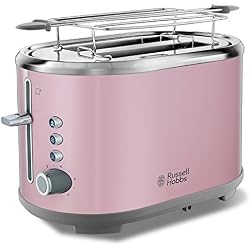 Russell Hobbs 25081-56 Toaster Grille Pain Bubble, Fentes XL, Cuisson Ajustable - Rose