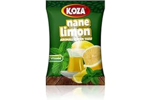KOZA Menthe et Citron Boisson Instantanée en Poudre en Sachet 300gr | Poudre pour boisson chaude ou froide | Thé turc | Poudre de thé glacé | thé glacé | Thé aux miettes | thé aux fruits