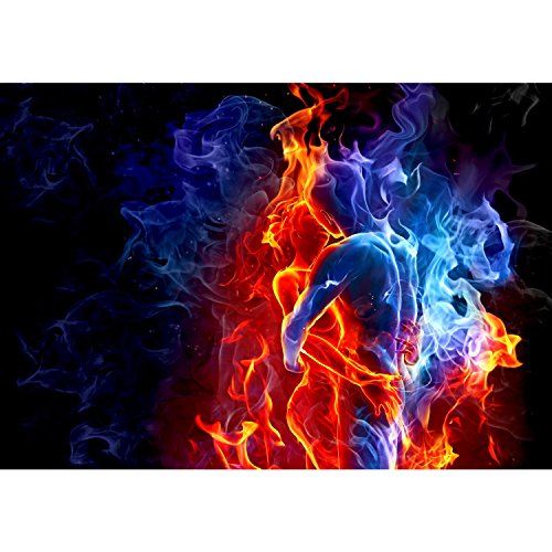 Fototapete Fire & Ice 352 x 250 cm – Vliestapete – Wandtapete – Vlies Phototapete – Wand – Wandbilder XXL – !!! 100% MADE IN GERMANY !!! Runa Tapete 9048011b - 6