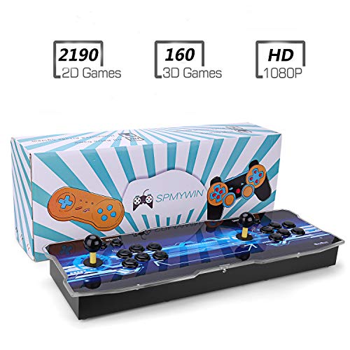 Spmywin 2350 3D Pandora Box Console Giochi 1080P HD Arcade Machine Videogiochi Portatili Console, Supporto Espandere Giochi 2D & 3D, CPU Avanzata, Mini Arcade Supporto 2 giocatori