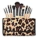 SODIAL(R) 15 Colors Contour Face Cream Makeup Concealer Palette + 12pcs Leopard Brush