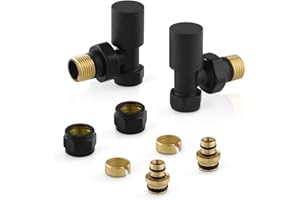 INBAGNO Set valvole scaldasalviette (Nero, Multi 16x2)