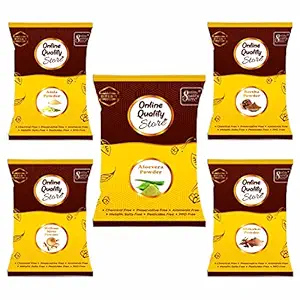 Amla(175 Grams) Reetha(175 Grams) Shikakai(175 Grams) Multani Mitti(200 Grams) and Alovera powder(175 Grams) for hair in Separate packaging (Total :- 900 Grams) - Offer of the day