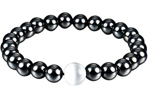 BESTT Magnetisches Armband Unisex Hämatit Stein Armreif für Gewichtsverlust Abnehmen Anti-Müdigkeit Gesunde Pflege Männer Frauen Schmuck