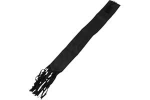 Horoper Schweifschutz, Pferdeschwanz-Schutztasche, Pferdeschweif-Schutztasche, Schachtelhalm-Schutz aus Vliesstoff mit Fransen-Klettverschluss-Design(Schwarz)