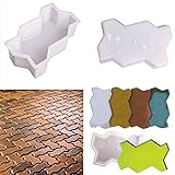 Material: propileno + ABS Inovey 2Pcs Jardín De Forma De Onda Diy Walking Path Maker Molde De Ladrillo De Cemento