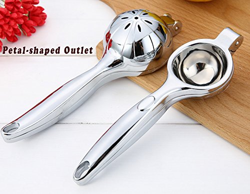 OVOS Neue Design Zitruspresse Zitronenpresse Professionelle Linde Entsafter Mit Petal förmiges Loch Wunderbare Küche Werkzeug für Zitronen, Limetten und Zitrusfrucht - 3