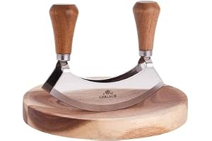Gerlach Natur Herb Cleaver with Wood Cutting Board