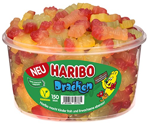 Preisvergleich Produktbild Haribo Drachen Runddose, 150 Stück