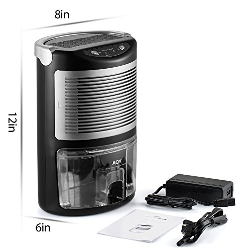 AQV Luftentfeuchter 1000ml Mini Entfeuchter Raumentfeuchter Bautrockner Elektrisch Lufttrockner Raumluftentfeuchter 500ml/Tag Entfeuchtungsgerät Raumtrockner Trocknungsgeräte für Haus, Keller, Schlafzimmer, Büro, Kabinett, Küche, Garage - 6