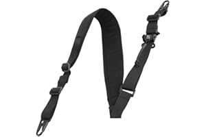 KRYDEX Taktischer 1/2-Punkt Gewehrriemen,Einstellbare Flexible Schnellspanner Gewehr Sling Riemen mit Metallhaken für Outdoor-Sportarten
