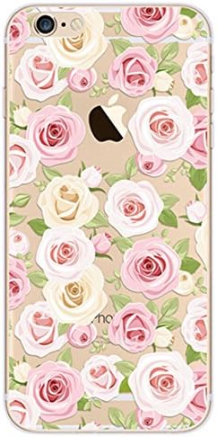 iPhone 6 Case for Girls,Cute Floral Case for iPhone 6S,Richera iPhone 6 Protective Bumper Case ,Ultra Thin Clear Art Pattern Crystal Gel Rubber Flexible Slim Skin Soft Case for Apple iPhone 6 4.7 inch