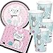 Produktbild 33 tlg. Party-Set * Purr-Fect KATZEN * mit 8 runden Pappteller + 16 Servietten + 8 Pappbecher und Deko für Kindergeburtstag von Creative Converting // Teller Becher Essen Pappe Party Kinder Kätzchen