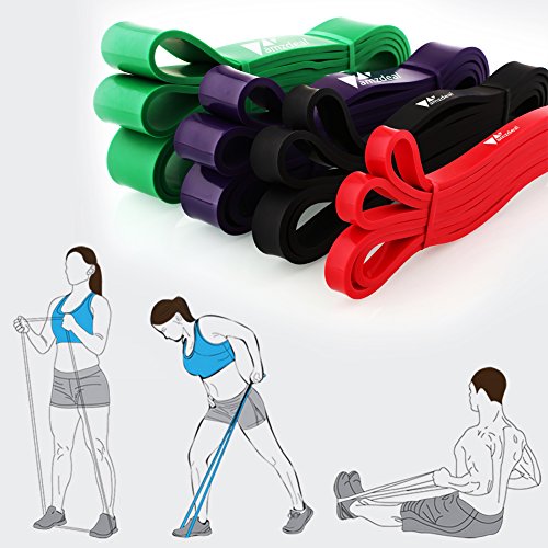 Amzdeal Fitnessbänder Premium Latex Widerstand-Bänder Trainingsbänder Strap Training Loop CrossFit-Band zur Stärkung der Muskulatur für Gewichtstraining und Yoga - 3