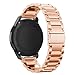 Produktbild EloBeth für Samsung Gear S3 Frontier / Classic Watch Armband - Edelstahl Metall Armband Ersatz Uhrenarmband Stainless Steel Sportarmband für Samsung Gear S3 Classic/Frontier Samrtwatch,(Nicht für Gear S2 Classic) (Stainless Rosegold)
