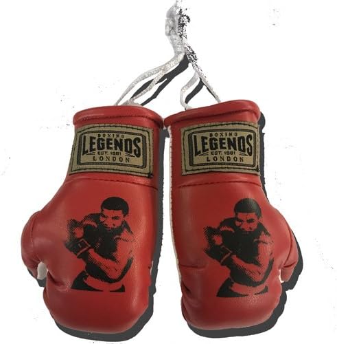 Legends Authentic Leather Mini Red Hanging Gloves - Mike Tyson