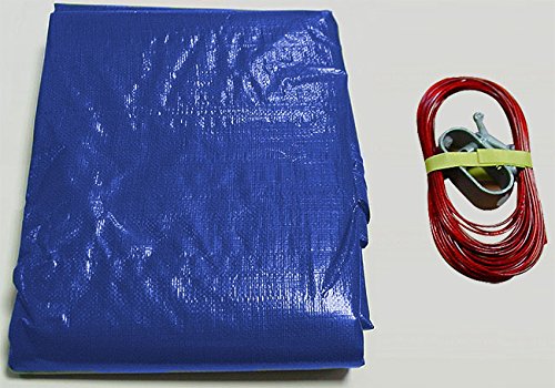 Abdeckplane Pool rund 400 cm Winterabdeckplane Royalblau - 2