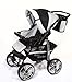 3-in-1 Travel System with Baby Pram, Car Seat, Pushchair & Accessories, Black & White